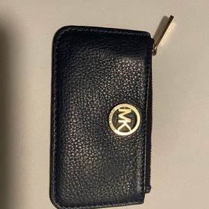 MK navy coin purse